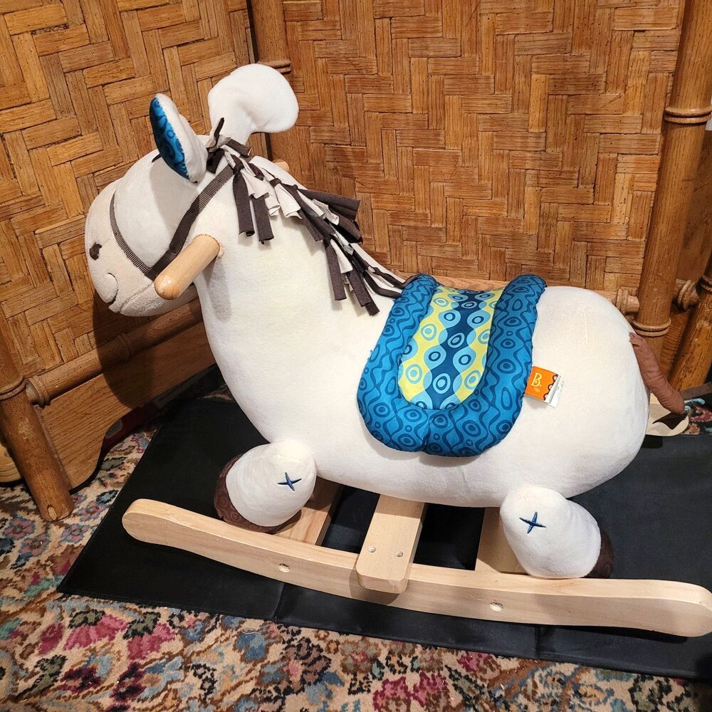 B Toys~Clippity Clap Rocking Plush Rodeo Rocker Rocking Horse - Banjo Rocker EUC - Picture 9 of 9